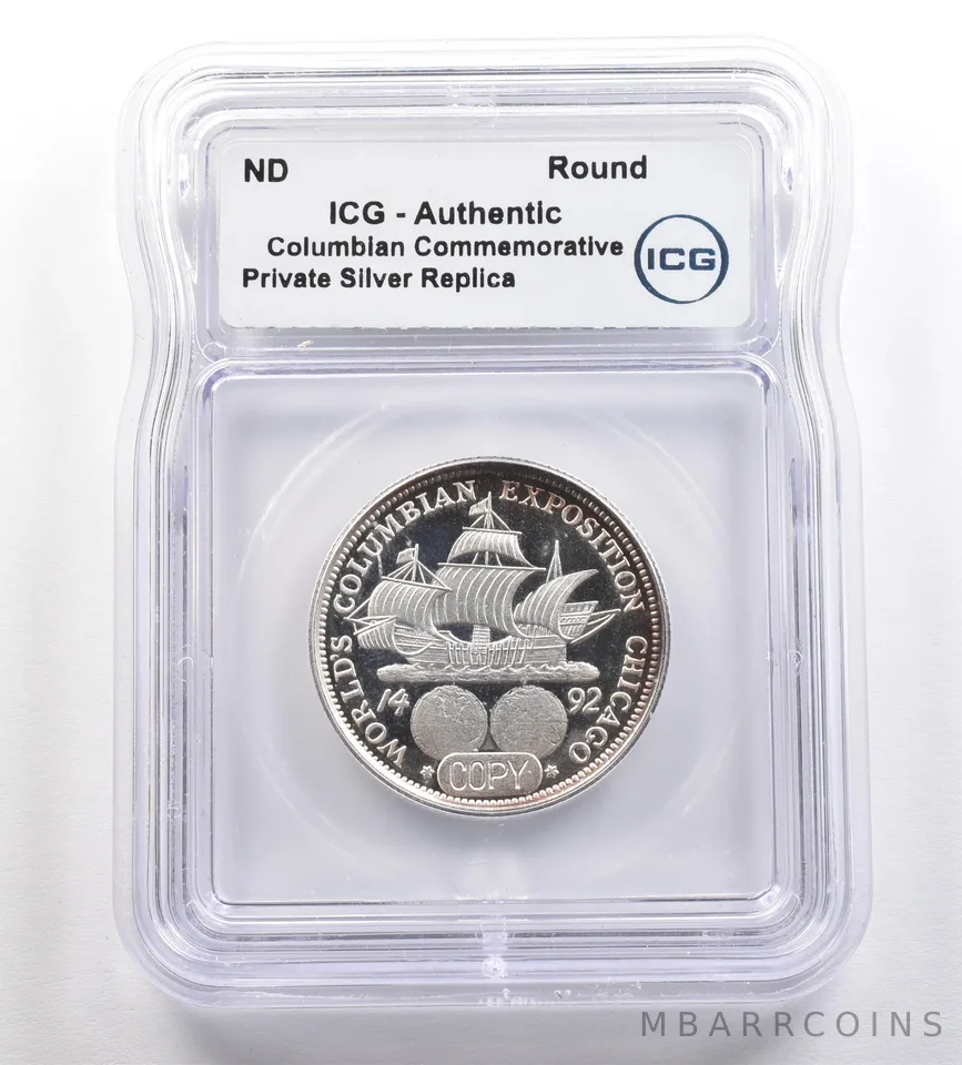 ND Columbian Commemorative Gallery Silver Half Dollar ICG *4254