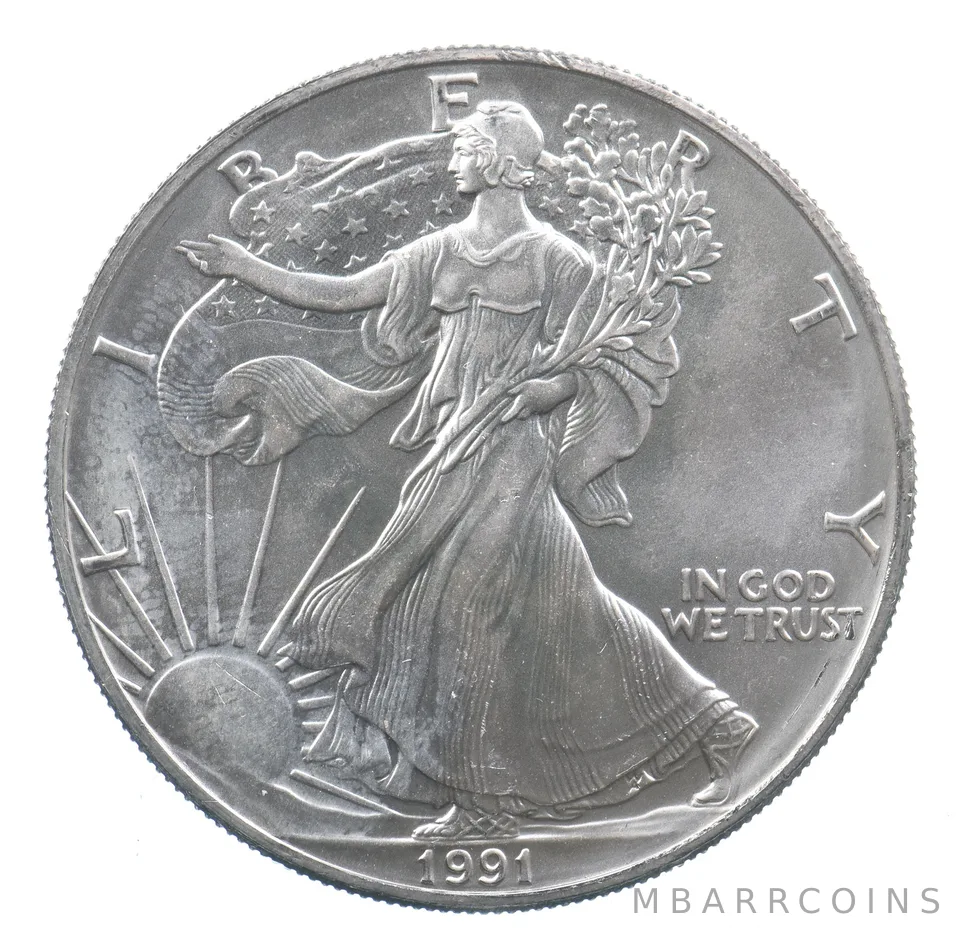 Better Date 1991 American Silver Eagle 1 Troy Oz .999 Fine Silver *766