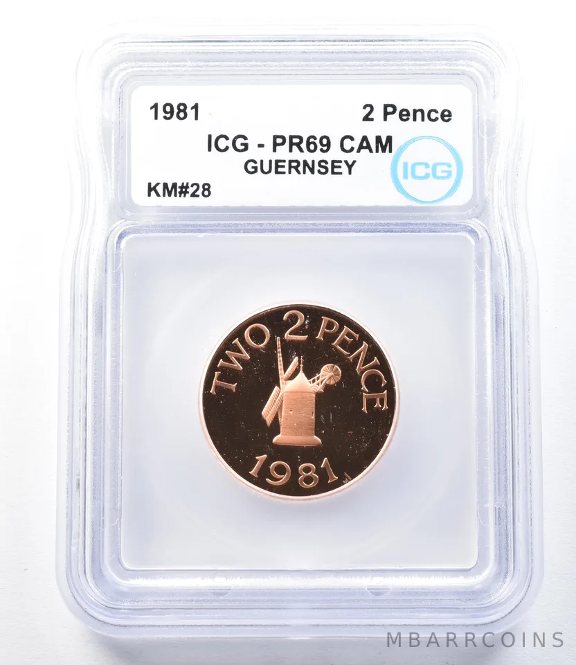 1981 Guernsey 2 Pence KM#28 PR69 CAM ICG *8909