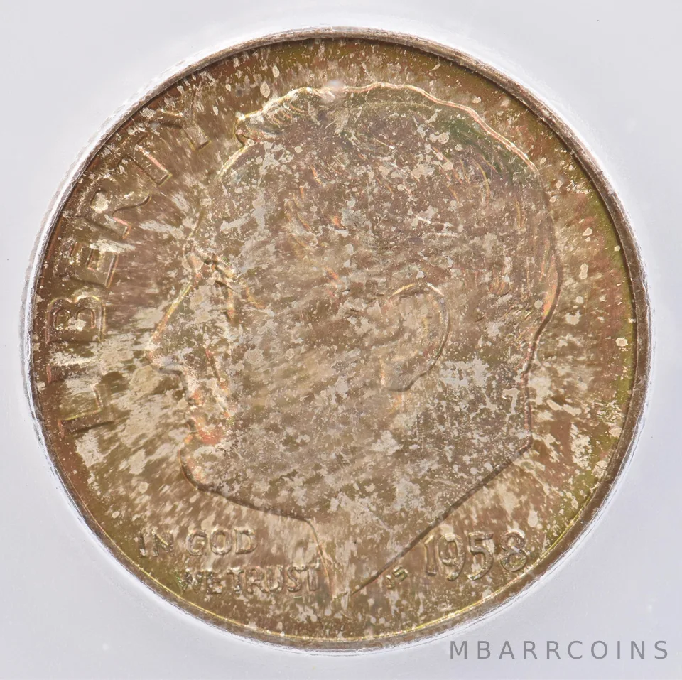1958-D Roosevelt Dime MS66 FB ICG Beautiful Tone *0854