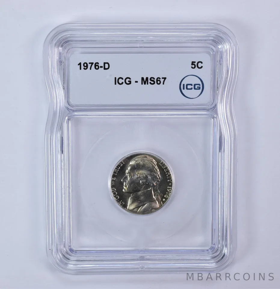 1976-D Jefferson Nickel MS67 ICG