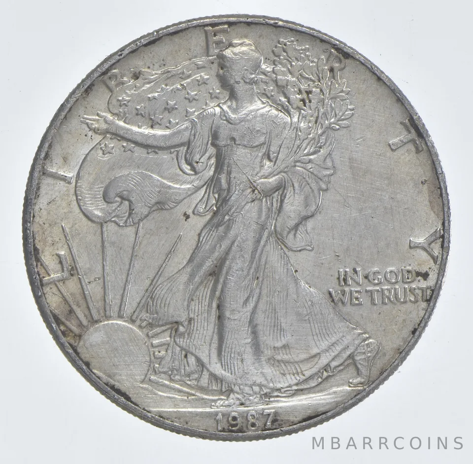Better Date 1987 American Silver Eagle 1 Troy Oz .999 Fine Silver *017