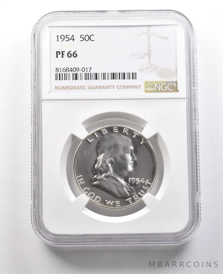 1954 Franklin Half Dollar PF66 NGC Great Contrast a8944
