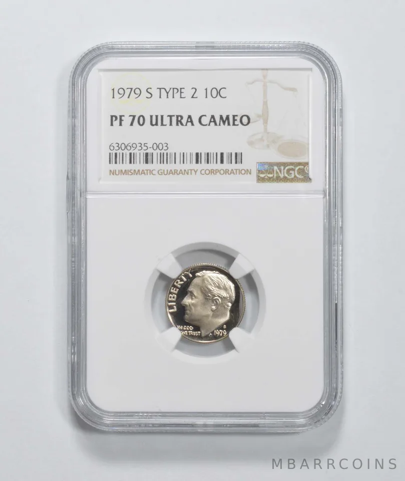 1979-S Roosevelt Dime Type 2 PF70 UCam NGC