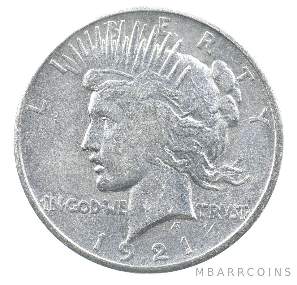 1921 Peace Silver Dollar AU a5129