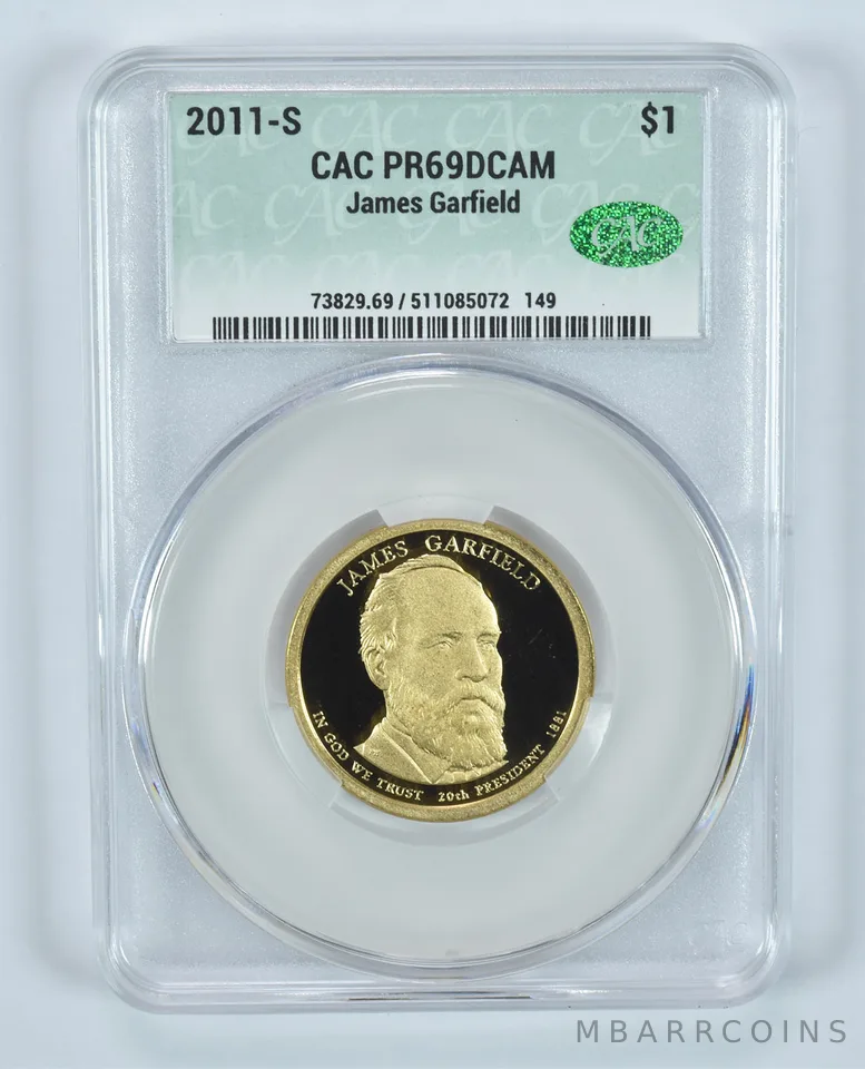 2011-S Presidential $1 James Garfield PR69 DCAM CAC CACg