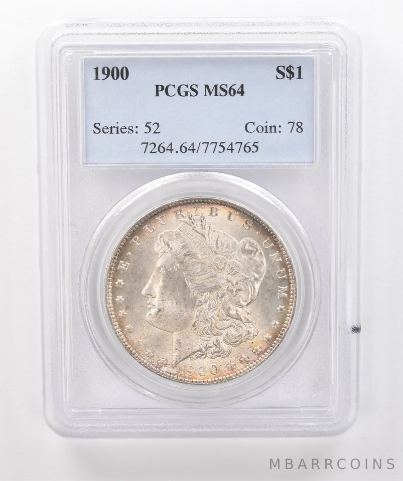 1900 Morgan Silver Dollar MS64 PCGS Peripheral Tone *2032