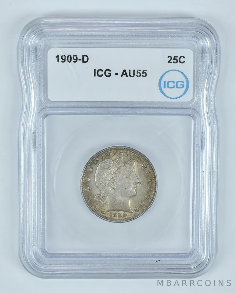 1909-D Barber Quarter AU55 ICG *9165