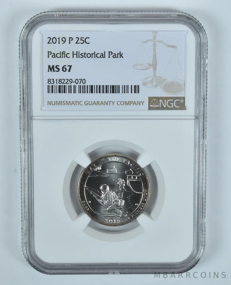 2019-P Washington Quarter Pacific Historical Park ATB MS67 NGC