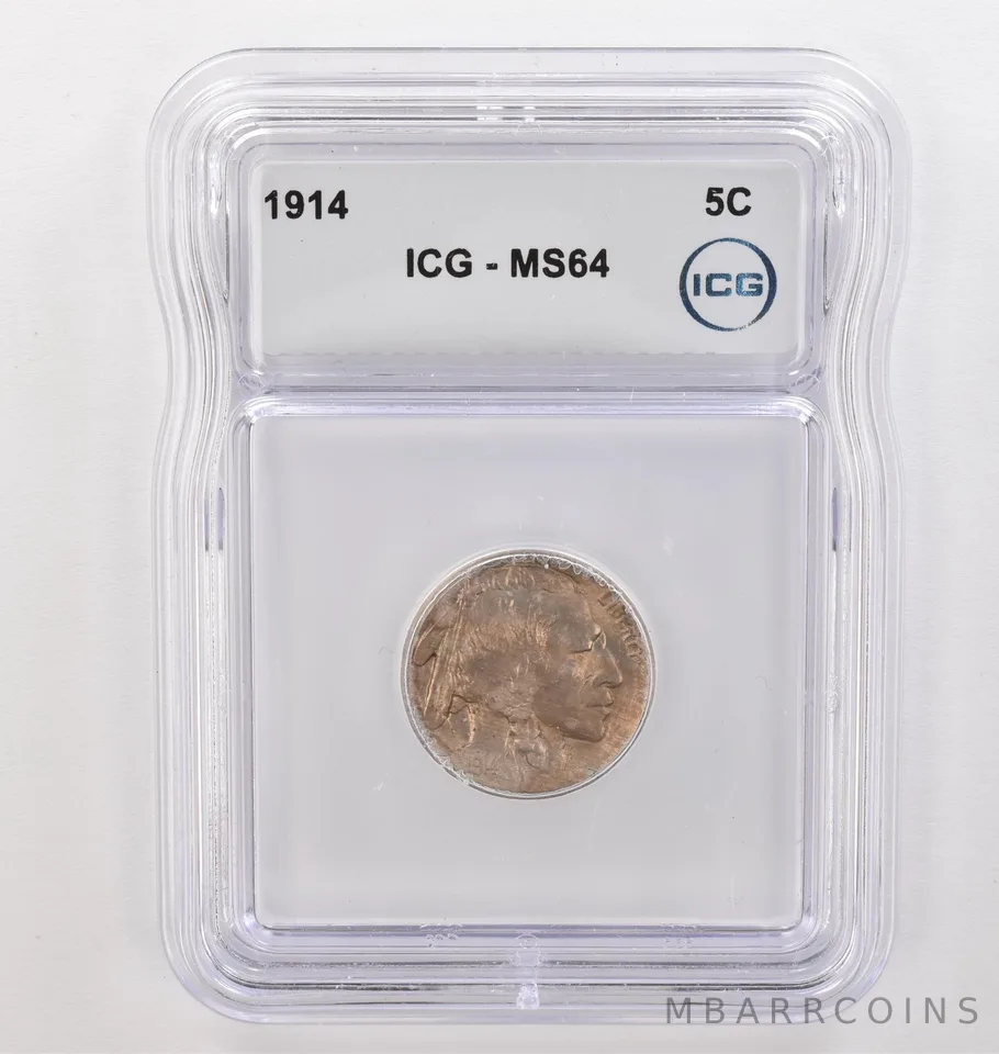 1914 Indian Head Buffalo Nickel MS64 ICG Beautiful Tone *4162