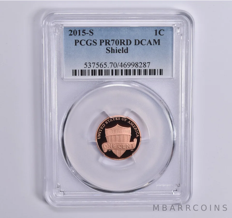 2015-S Lincoln Shield Cent PR70 RD PCGS Blue Lbl