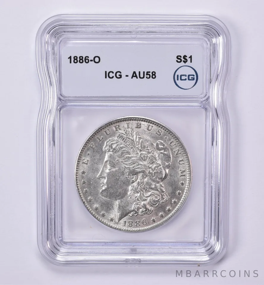 1886-O Morgan Silver Dollar AU58 ICG *0519