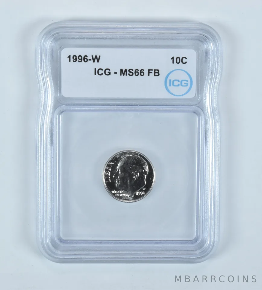 1996-W Roosevelt Dime MS66 FB ICG