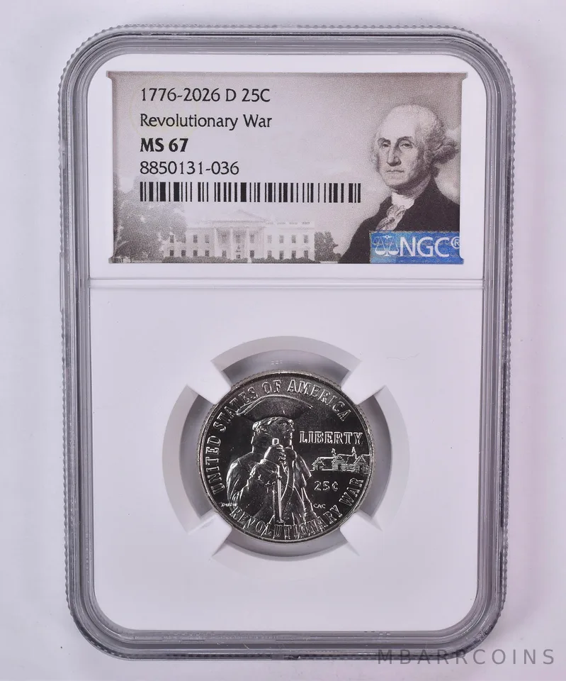 1776-2026-D Washington Quarter Revolutionary War MS67 NGC Special Label
