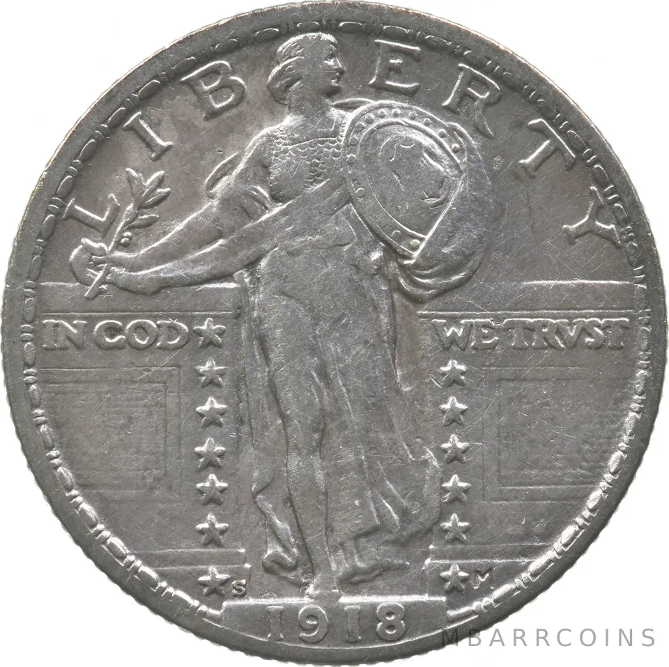 1918-S Standing Liberty Quarter *9433