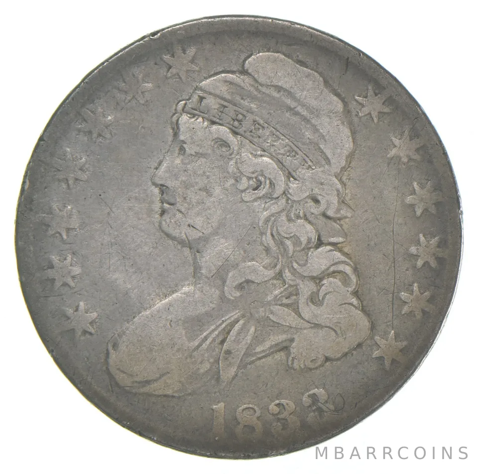 1833 Capped Bust Half Dollar O-115 R5+ a6087
