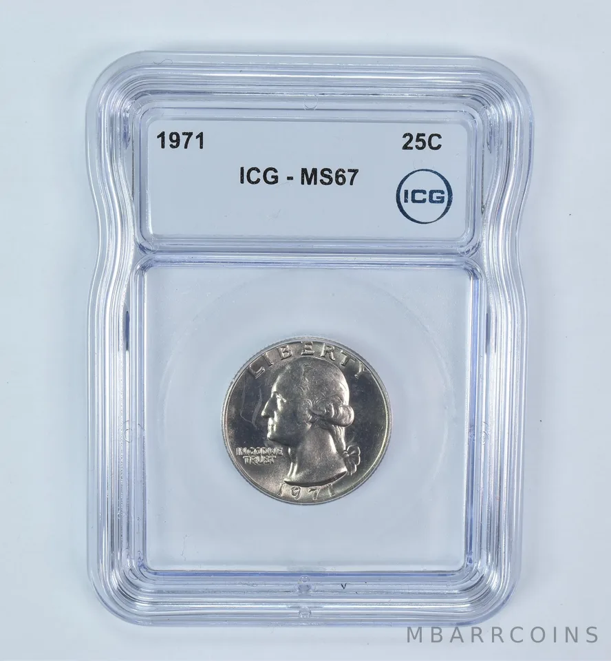 1971 Washington Quarter MS67 ICG