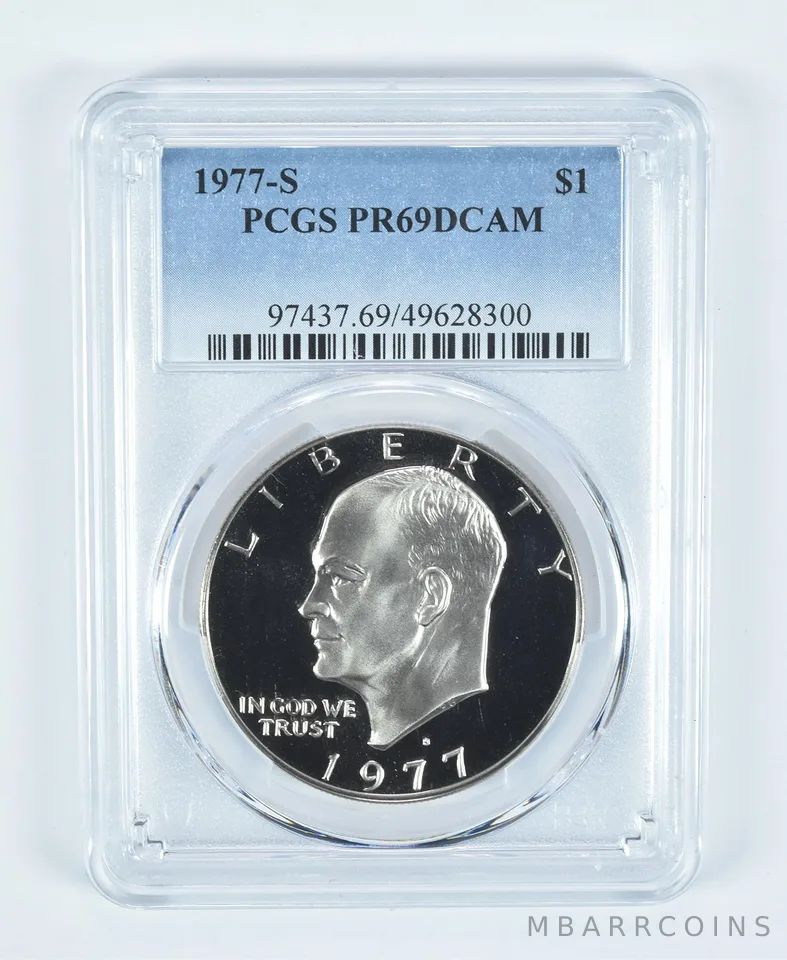 1977-S Eisenhower $1 PR69 DCAM PCGS Blue Label