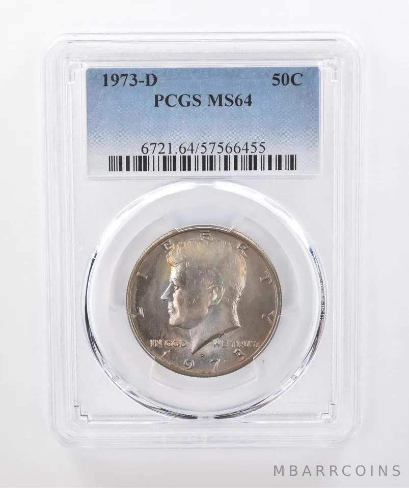 1973-D Kennedy Half Dollar MS64 PCGS Beautiful Tone *1379