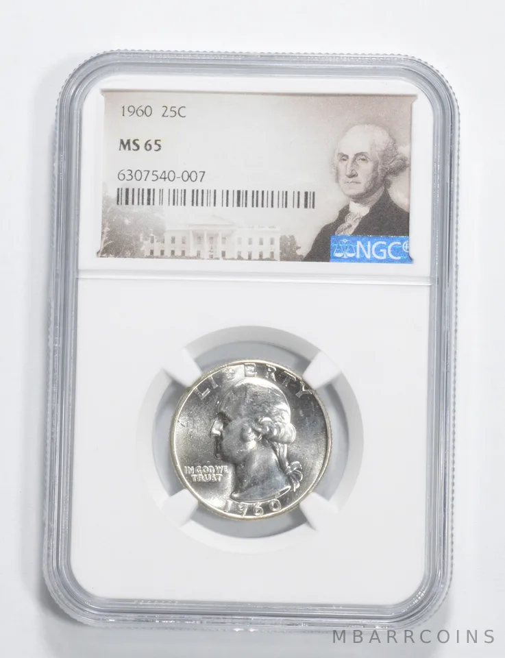 1960 Washington Quarter MS65 NGC - Special Label - 90% Silver