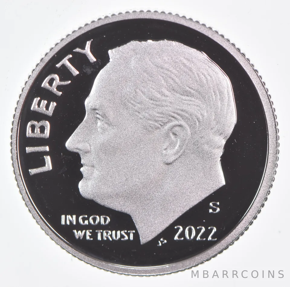 2022-S Roosevelt Dime Proof .999 Silver