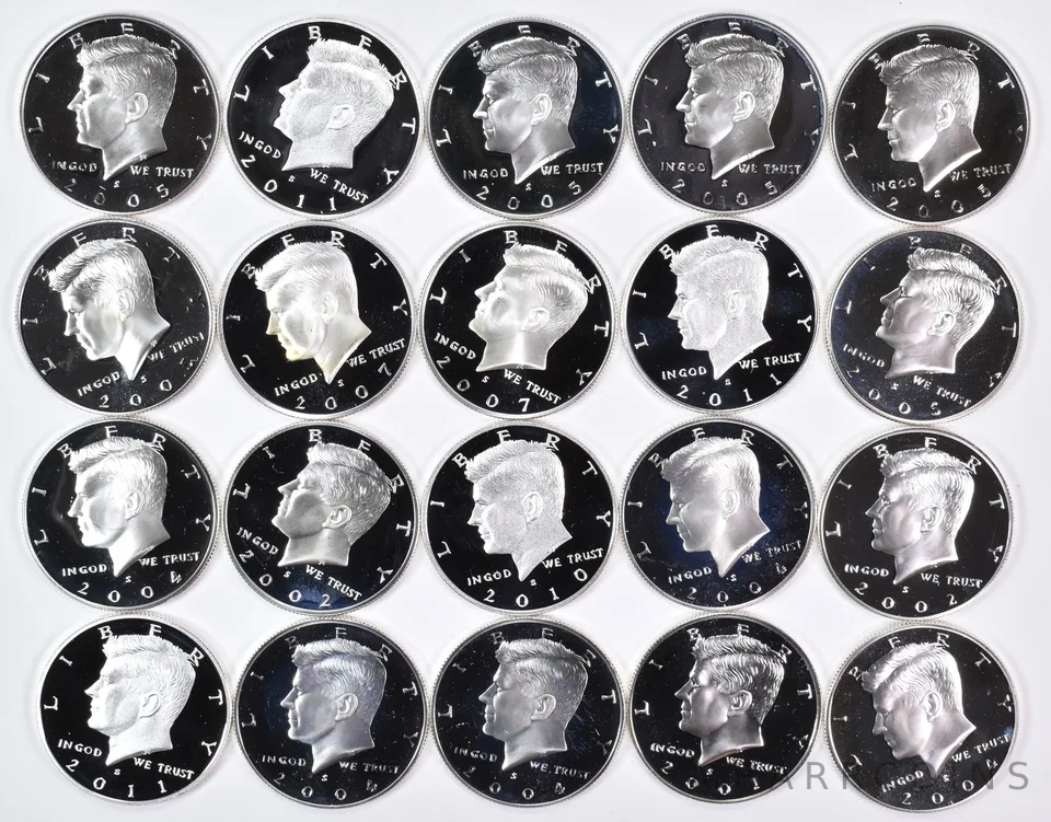 Lot (20) 1992-2026 Kennedy Half Dollar Silver Proof Random/Mixed Roll