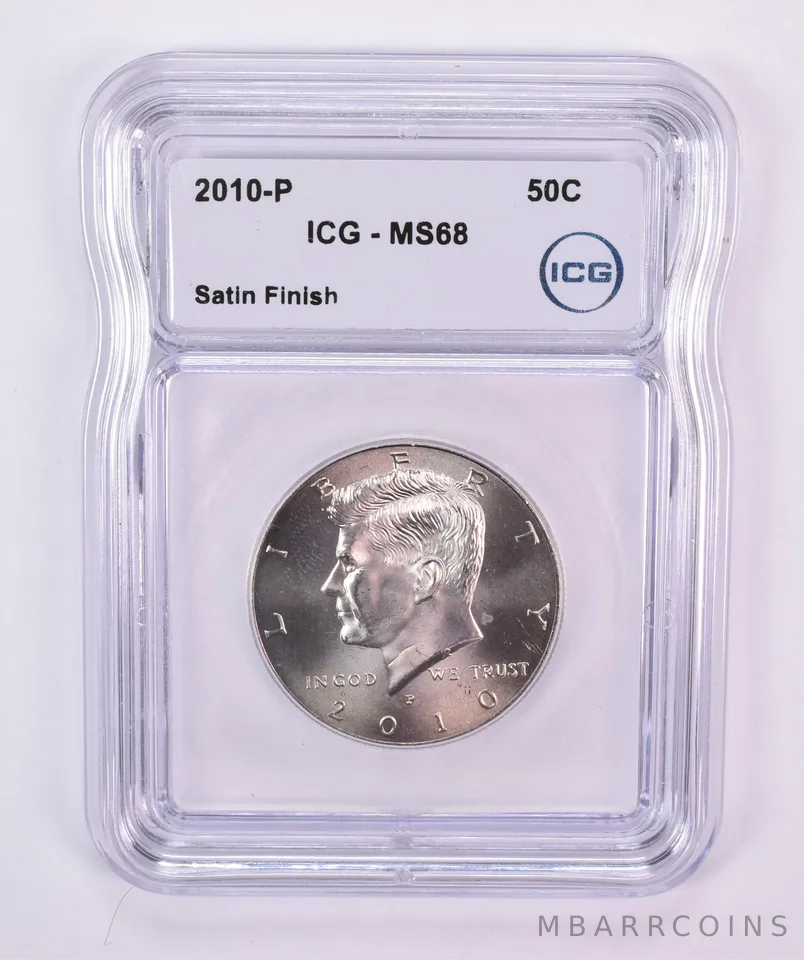2010-P Kennedy Half Dollar Satin Finish MS68 ICG