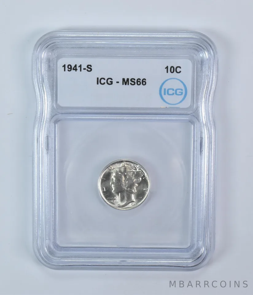 1941-S Mercury Dime MS66 ICG