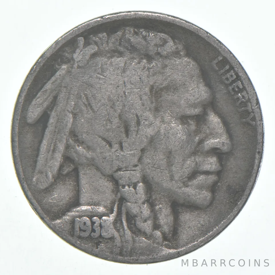 1938-D Indian Head Buffalo Nickel Average Circ