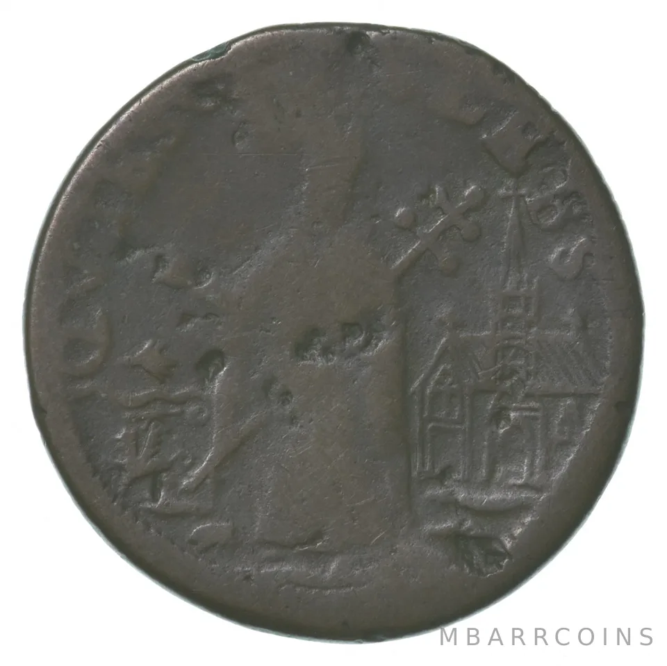 1670 Colonial US Pre-Federal New Jersey Mark Newby 1 Farthing 1/4P *6370