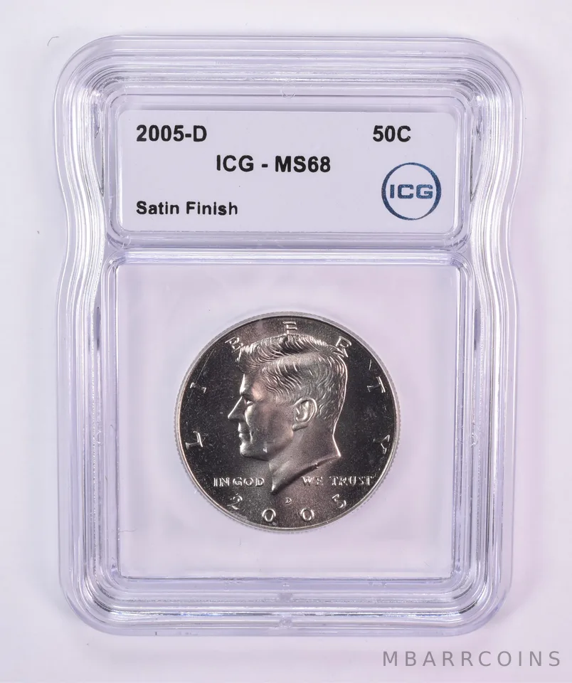 2005-D Kennedy Half Dollar Satin Finish MS68 ICG