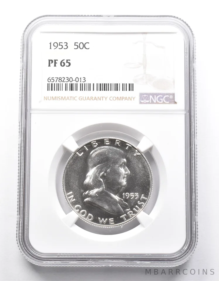 PF65 1953 Franklin Half Dollar NGC *0012