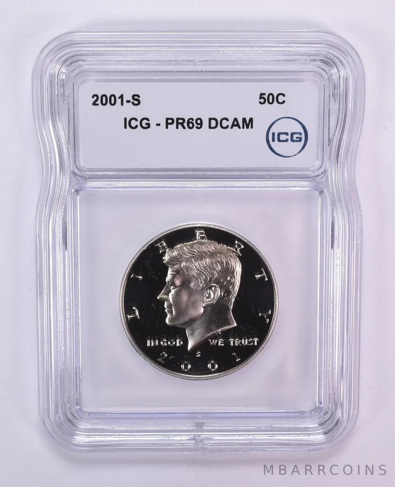2001-S Kennedy Half Dollar PR69 DCAM ICG