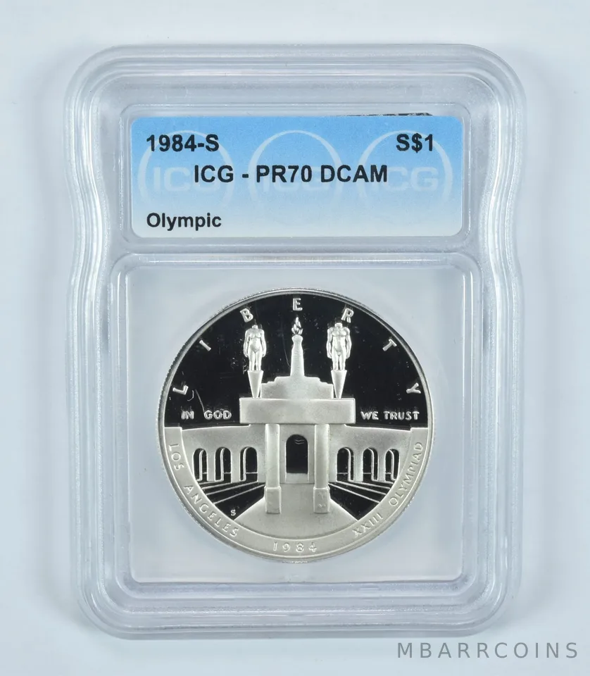 1984-S Olympics Commemorative Silver Dollar PR70 DCAM ICG