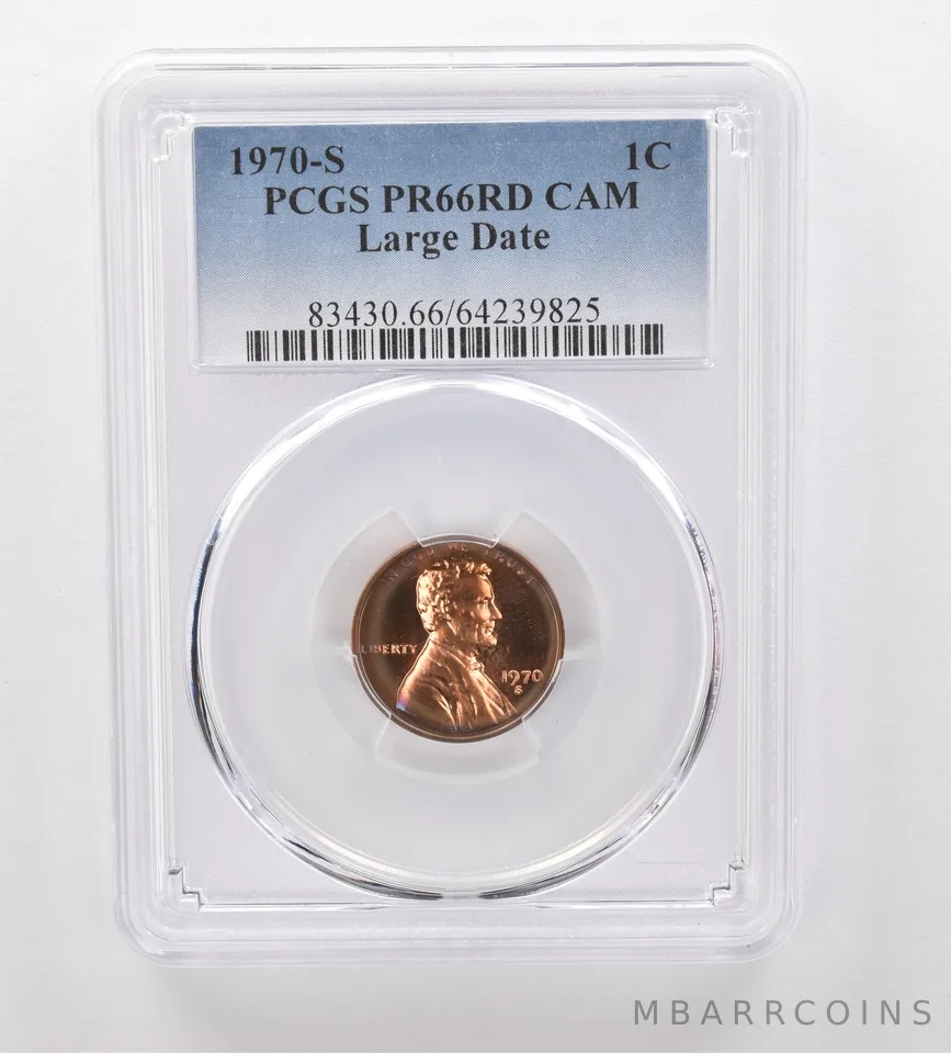 1970-S Lincoln Memorial Cent Large Date PR66 RD CAM PCGS Beautiful Tone *2077