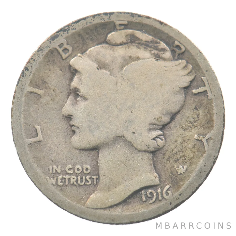 1916-D Mercury Dime *7727