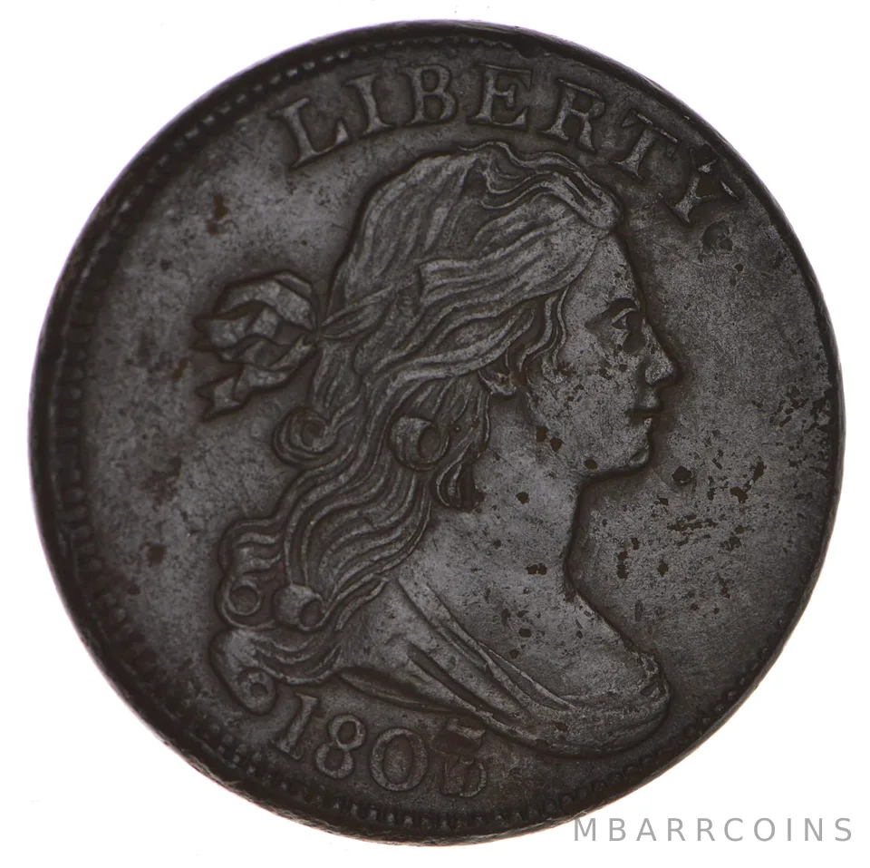 1807/6 Draped Bust Large Cent a4204