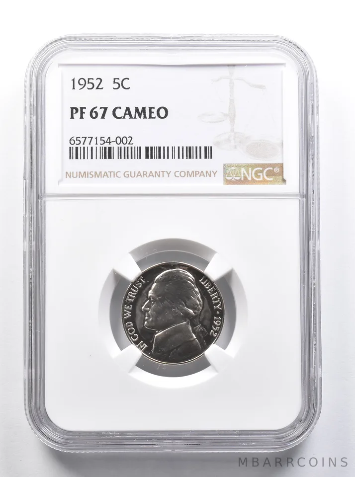PF67 CAM 1952 Jefferson Nickel NGC *8369
