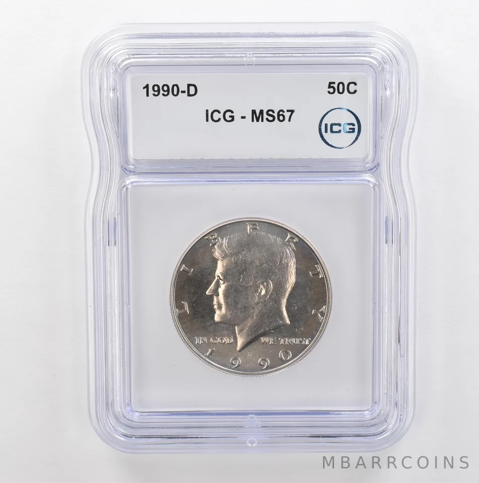 1990-D Kennedy Half Dollar MS67 ICG Beautiful Tone *5328
