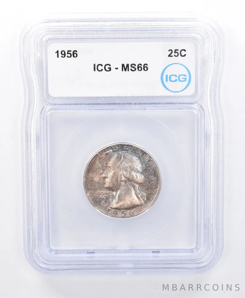 1956 Washington Quarter MS66 ICG Beautiful Tone *8740