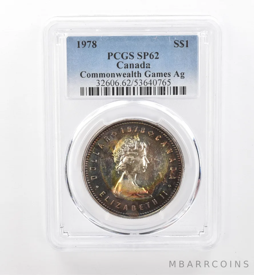 1978 Canada 1 Dollar Silver Commonwealth Games SP62 PCGS Beautiful Tone *1929