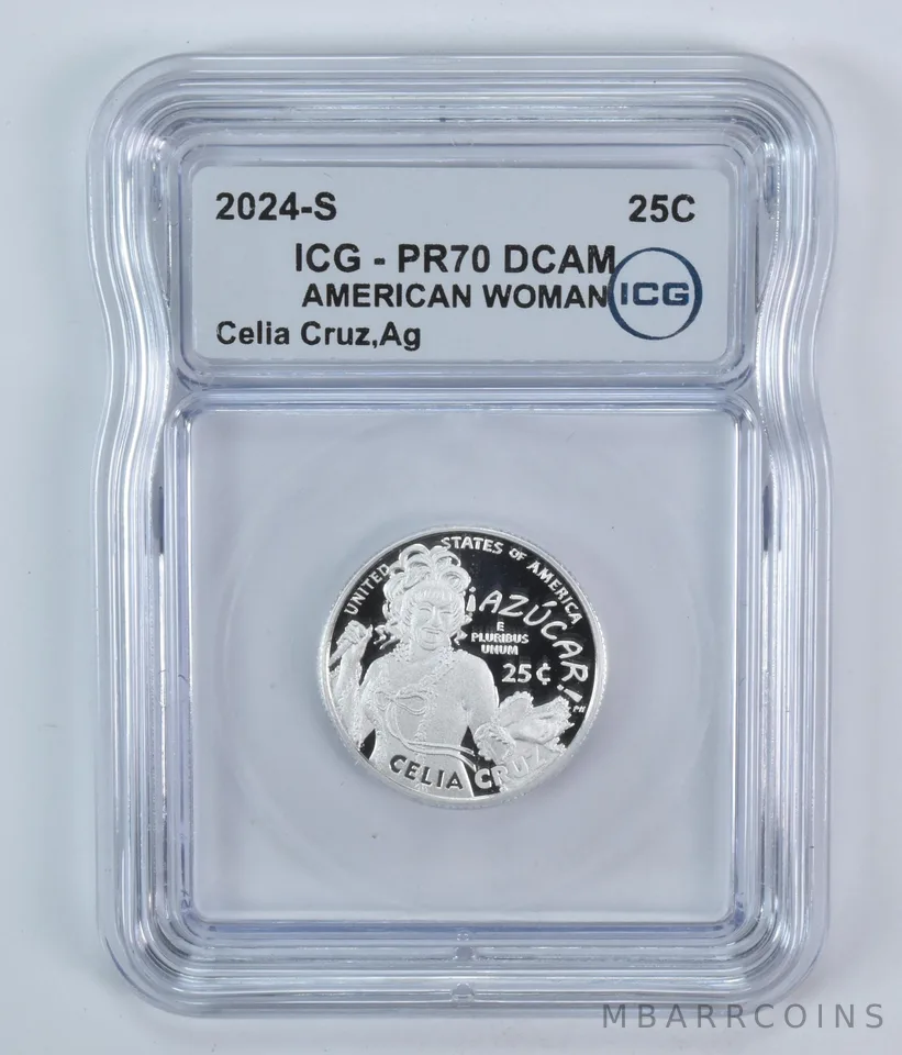 2024-S American Women Quarter Celia Cruz Silver PR70 DCAM ICG