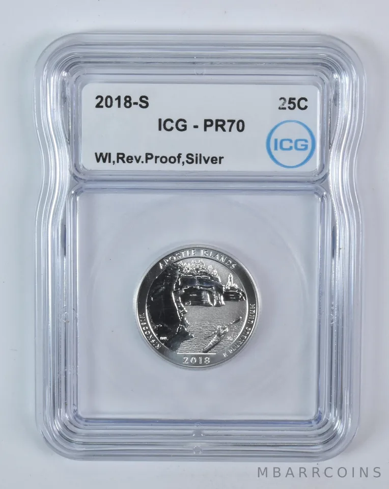 2018-S Washington Quarter ATB Apostle Islands Silver Reverse PR70 ICG