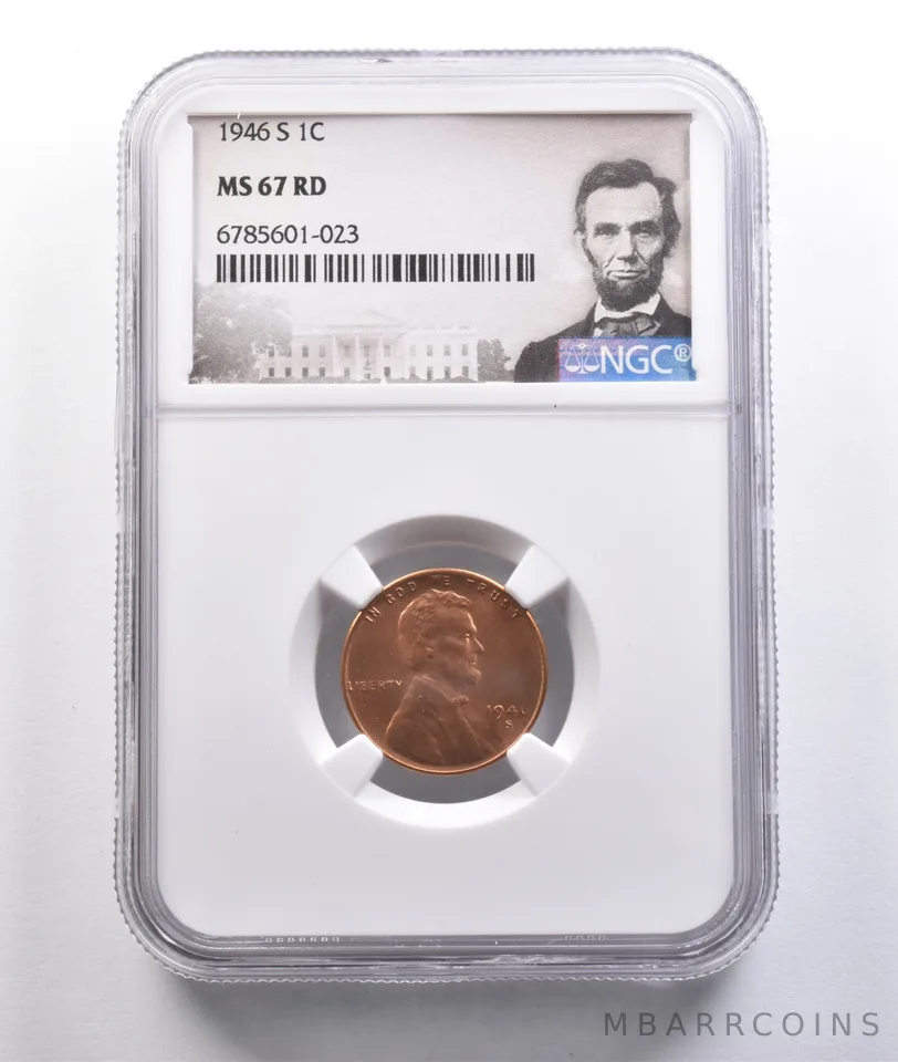 1946-S Lincoln Wheat Cent MS67 RD NGC a6833