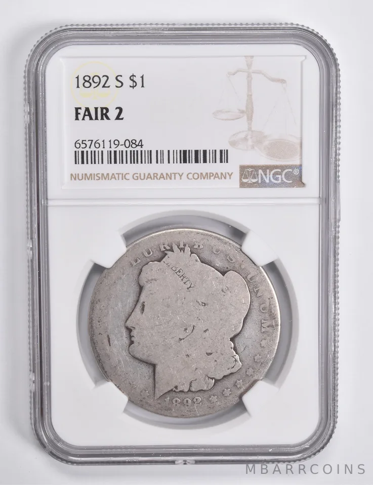 FAIR 2 1892-S Morgan Silver Dollar NGC Lowball Low Ball *4570