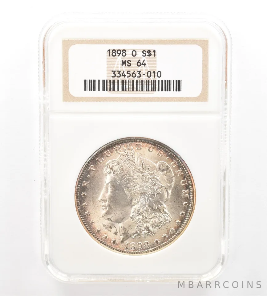 1898-O Morgan Silver Dollar MS64 NGC Beautiful Tone *7419