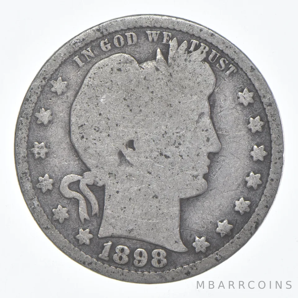 1898-S Barber Quarter Average Circ