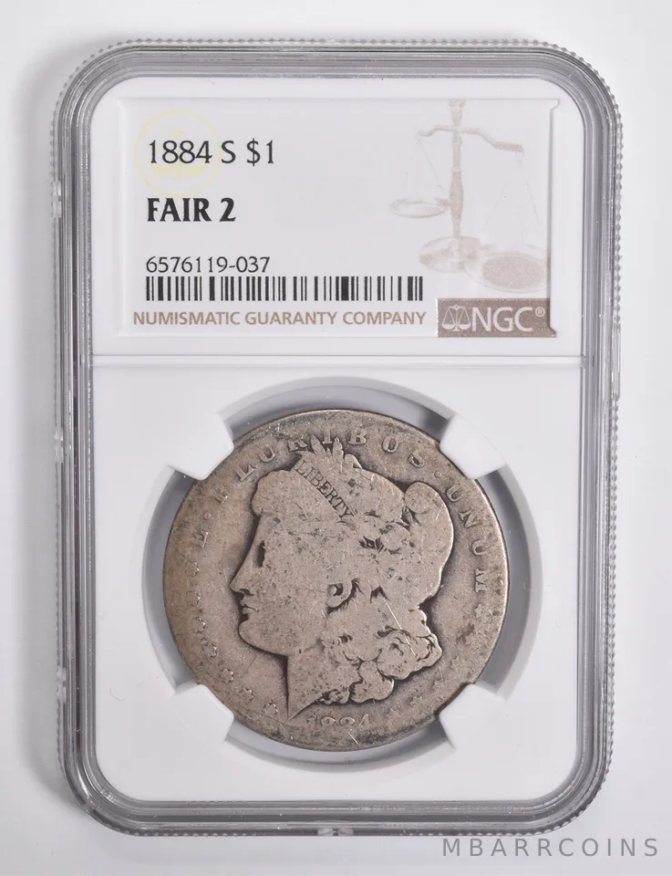 FAIR 2 1884-S Morgan Silver Dollar NGC Lowball Low Ball *4540