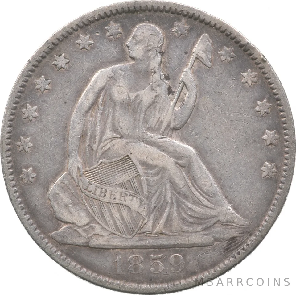 1859-O Seated Liberty Half Dollar *4807