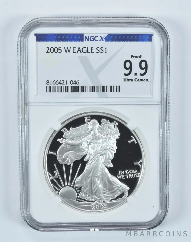 2005-W American Silver Eagle Proof 9.9 UCAM NGC X NGCX